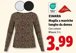 Lidl esmara Maglia a maniche lunghe da donna offerta