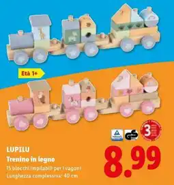 Lidl Lupilu Trenino in legno offerta