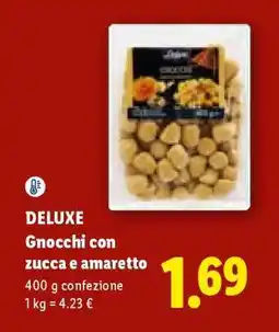 Lidl Deluxe Gnocchi con zucca e amaretto offerta
