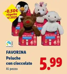 Lidl Favorina Peluche con cioccolato offerta