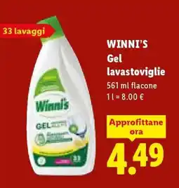 Lidl Winni's Gel lavastoviglie offerta