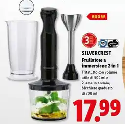 Lidl SILVERCREST Frullatore a immersione 2 in 1 offerta