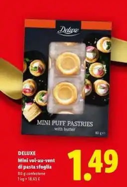 Lidl Deluxe Mini vol-au-vent di pasta sfoglia offerta