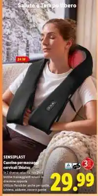 Lidl SENSIPLAST Cuscino per massaggi cervicali Shiatsu offerta
