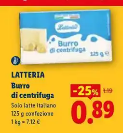 Lidl Latteria Burro di centrifuga offerta