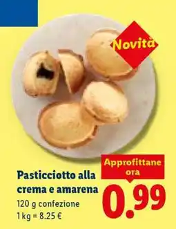 Lidl Pasticciotto alla crema e amarena offerta