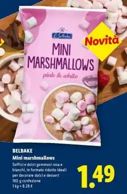 Lidl BELBAKE Mini marshmallows offerta