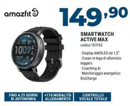 Sinergy Amazfit smartwatch active max offerta