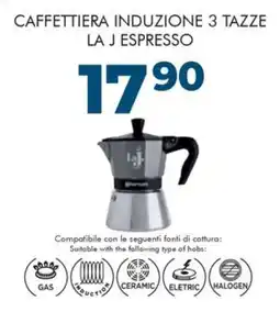 Sinergy Caffettiera induzione 3 tazze La J Espresso offerta