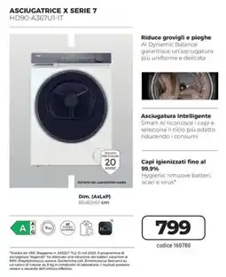 Sinergy Haier Asciugatrice X Serie 7 offerta
