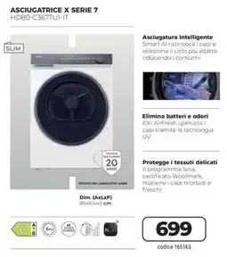 Sinergy Haier Asciugatrice X Serie 7 offerta