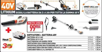 Soffiatore + batteria 40V
