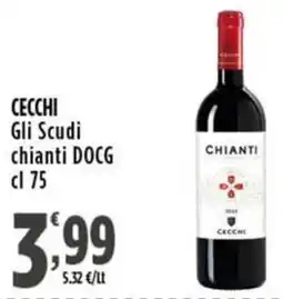 Rossotono Carrefour Cecchi Gli Scudi chianti DOCG offerta
