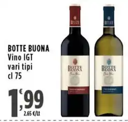 Rossotono Carrefour Botte Buona Vino IGT offerta