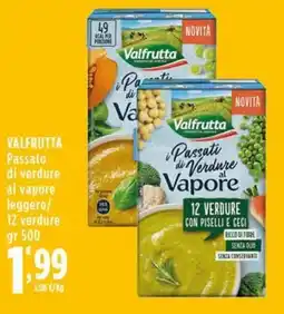 Rossotono Carrefour Valfrutta Passato di verdure al vapore leggero/ verdure offerta