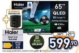 Unieuro Haier 65" Smart 4K QLED TV offerta