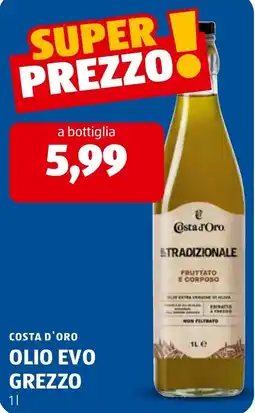 ALDI Costa d'Oro olio evo grezzo offerta