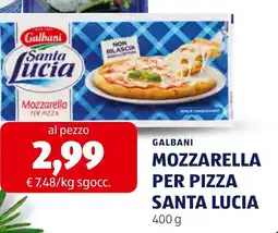 ALDI Galbani mozzarella per pizza Santa Lucia offerta
