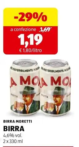 ALDI Birra Moretti offerta