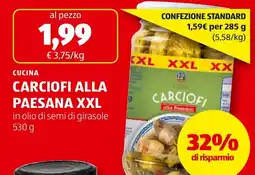 ALDI Carciofi alla Paesana XXL in olio di semi di girasole offerta
