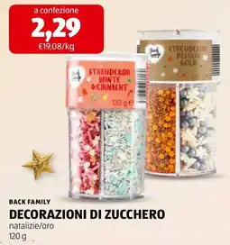 ALDI Back Family Decorazioni di zucchero natalizie/oro offerta