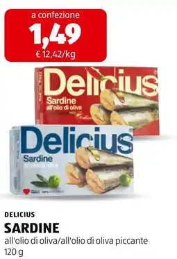 ALDI Delicius Sardine offerta