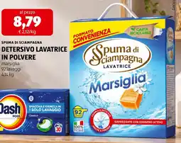 ALDI Spuma di Sciampagna Detersivo Lavatrice in Polvere Marsiglia offerta