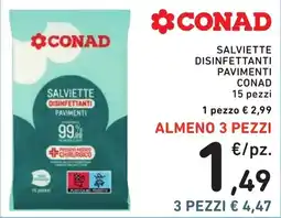 Spazio Conad Salviette disinfettanti pavimenti Conad offerta
