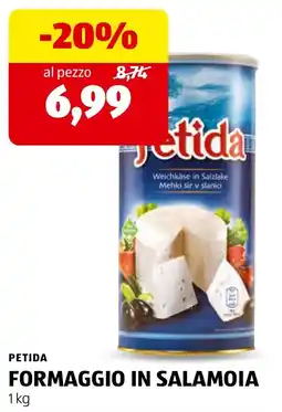 ALDI Petida formaggio in salamoia offerta