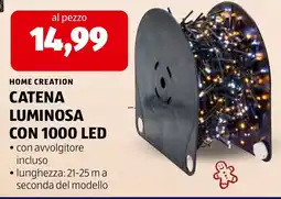 ALDI Home Creation catena luminosa con 1000 led offerta