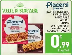 Spazio Conad Barretta di riso e frumento integrale Piacersi CONAD offerta