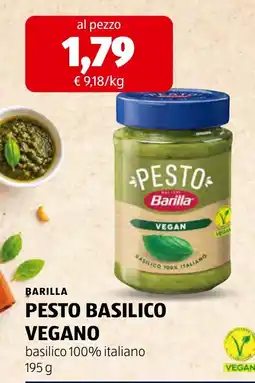 ALDI Barilla Pesto Basilico Vegano offerta