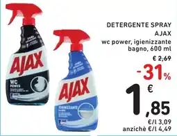 Spazio Conad Detergente spray Ajax wc power, igienizzante bagno offerta