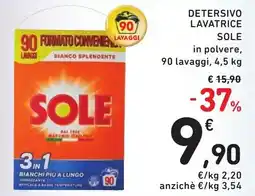 Spazio Conad Detersivo lavatrice Sole offerta
