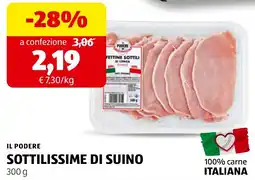 ALDI Il Podere sottilissime di suino offerta