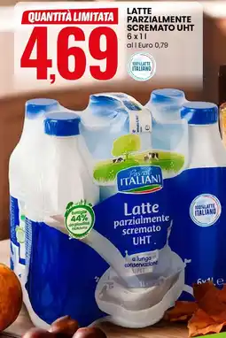 Eurospin Latte parzialmente scremato UHT Pascal Italiani offerta