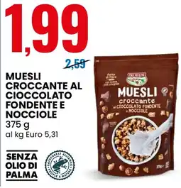 Eurospin Muesli croccante al cioccolato fondente e nocciole offerta