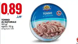Eurospin Tonno al naturale Athena offerta