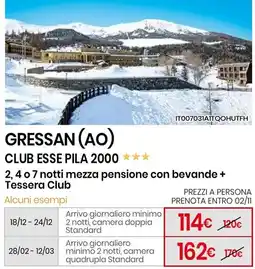 Eurospin Gressan (AO) Club Esse Pila 2000 offerta