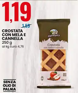 Eurospin Crostata con mela e cannella Alpenspitz offerta