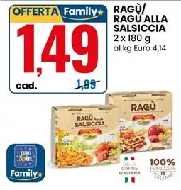 Eurospin Ragù alla salsiccia offerta