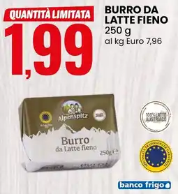 Eurospin Burro da Latte Fieno Alpenspitz offerta