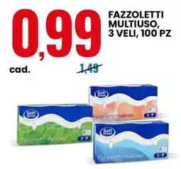 Eurospin Fazzoletti multiuso Soft Dream offerta