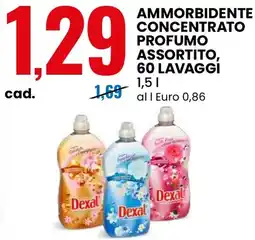 Eurospin Ammorbidente concentrato profumo assortito Dexal offerta