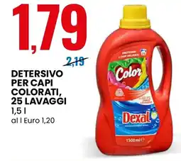 Eurospin Detersivo per capi colorati Dexal offerta