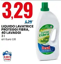 Eurospin Liquido lavatrice proteggi fibra Dexal offerta