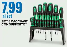 Eurospin Set 18 cacciaviti con supporto offerta