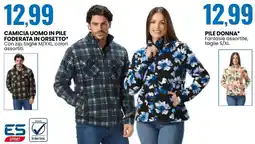 Eurospin Camicia uomo in pile foderata in orsetto* offerta