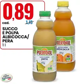 Eurospin Puertosol succo e polpa albicocca/ pera offerta