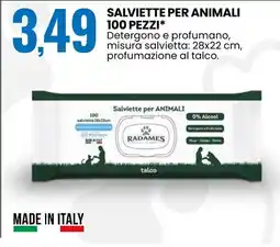 Eurospin Salviette per animali Radames offerta